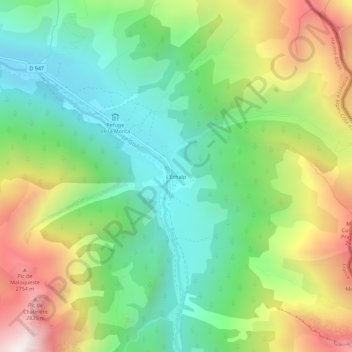 L'Échalp topographic map, elevation, terrain