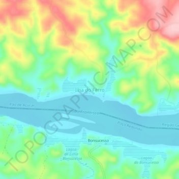 Ilha do Ferro topographic map, elevation, terrain