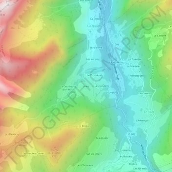 Urine topographic map, elevation, terrain