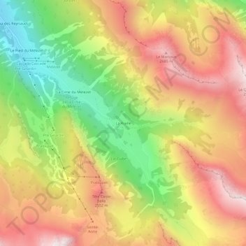La Riaille topographic map, elevation, terrain