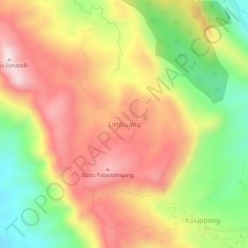 Limbuang topographic map, elevation, terrain