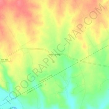 Rock Springs topographic map, elevation, terrain
