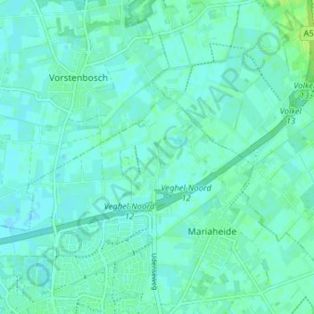 Driehuizen topographic map, elevation, terrain