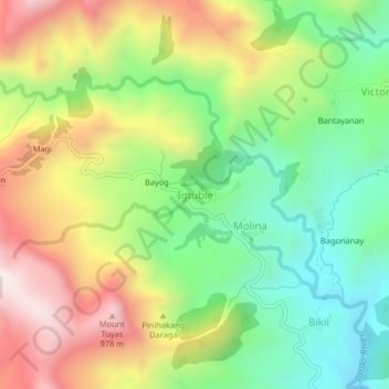 Igtuble topographic map, elevation, terrain