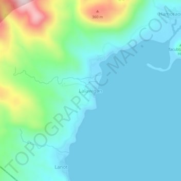 Lalawigan topographic map, elevation, terrain
