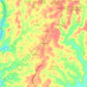 La Union topographic map, elevation, terrain