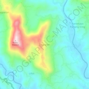 Tapparan topographic map, elevation, terrain