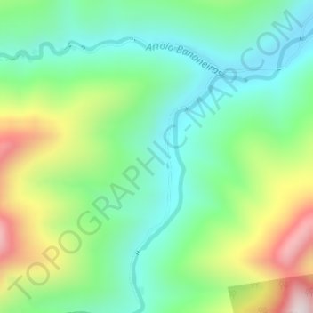 Bananeiras topographic map, elevation, terrain