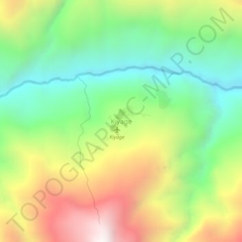 Kiyage topographic map, elevation, terrain