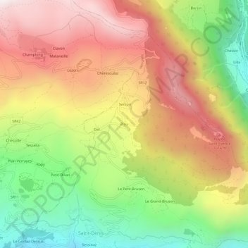 Plau topographic map, elevation, terrain