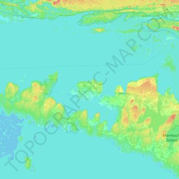 Barrie Island topographic map, elevation, terrain