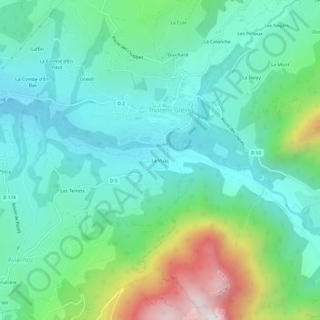 Le Vuaz topographic map, elevation, terrain