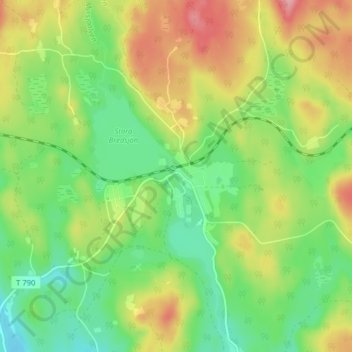 Bredsjö topographic map, elevation, terrain