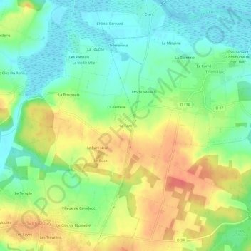 Le Fozo topographic map, elevation, terrain