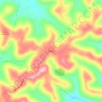 Spann topographic map, elevation, terrain