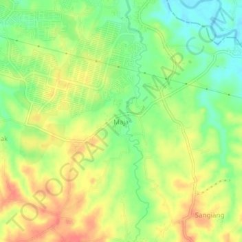 Maja topographic map, elevation, terrain