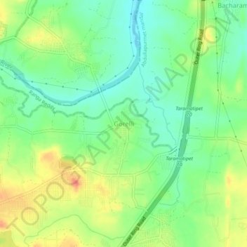 Gorelli topographic map, elevation, terrain