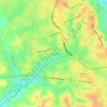 Babussalam topographic map, elevation, terrain