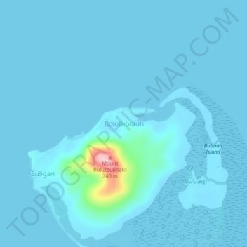 Boloh-boloh topographic map, elevation, terrain