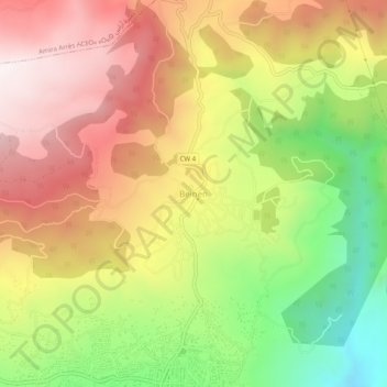 Beinen topographic map, elevation, terrain