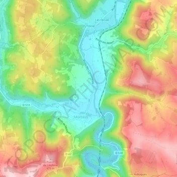 La Capelle topographic map, elevation, terrain