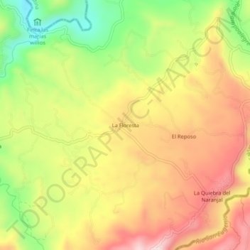 La Floresta topographic map, elevation, terrain