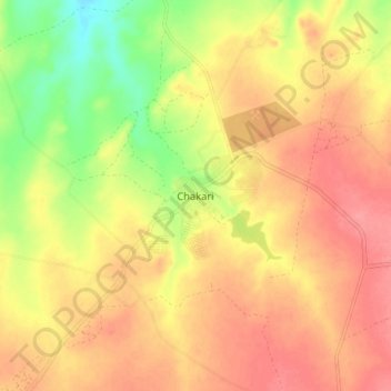 Chakari topographic map, elevation, terrain