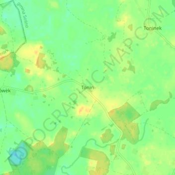 Tonin topographic map, elevation, terrain