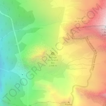 Fontaine topographic map, elevation, terrain