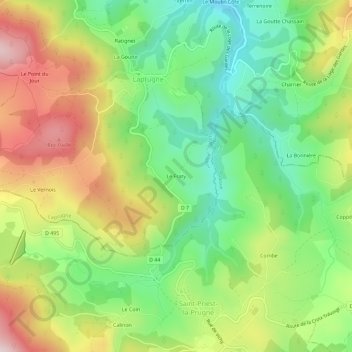 Le Fraty topographic map, elevation, terrain