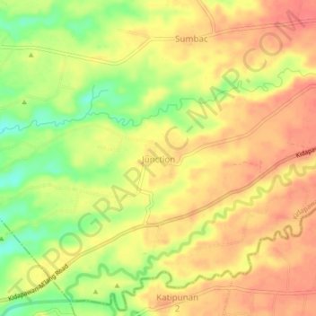 Junction topographic map, elevation, terrain