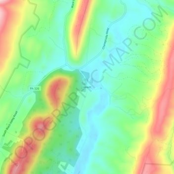 Hewitt topographic map, elevation, terrain