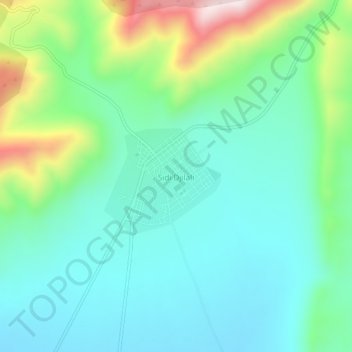 Sidi Djilali topographic map, elevation, terrain