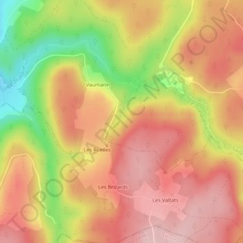 L Hâte Vitaux topographic map, elevation, terrain
