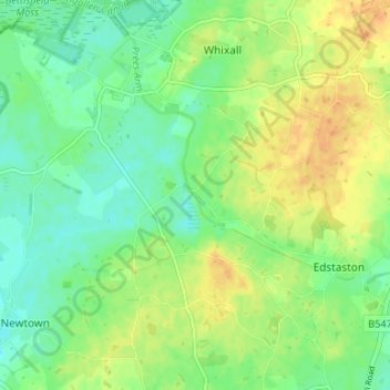 Waterloo topographic map, elevation, terrain