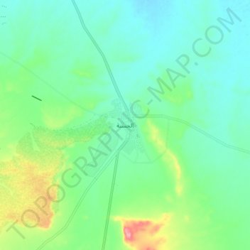 El Hassana topographic map, elevation, terrain