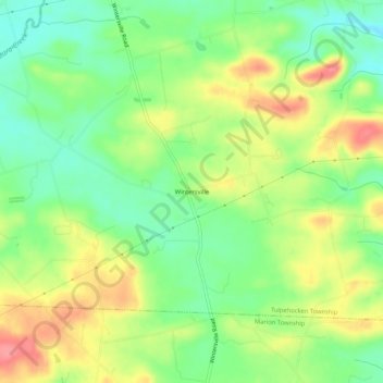 Wintersville topographic map, elevation, terrain
