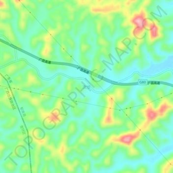 Cibu topographic map, elevation, terrain
