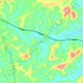 Cibu topographic map, elevation, terrain