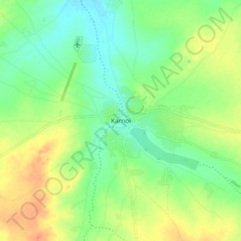 Karnoi topographic map, elevation, terrain