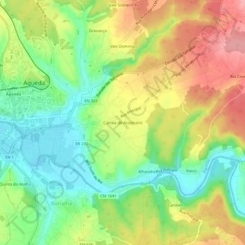 Catraia de Assequins topographic map, elevation, terrain