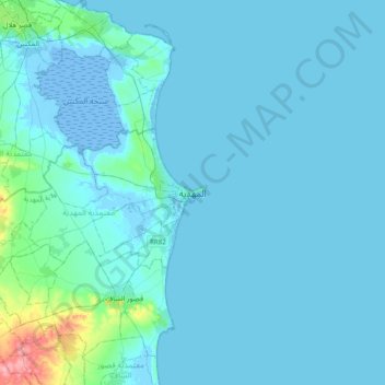 Mahdia topographic map, elevation, terrain