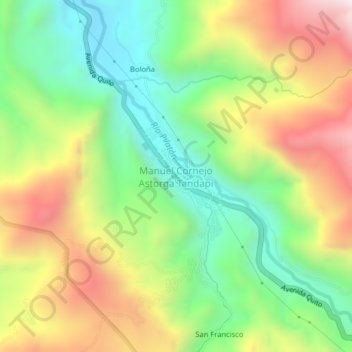 Manuel Cornejo Astorga Tandapi topographic map, elevation, terrain