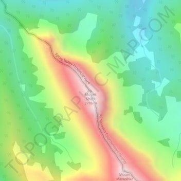 Mount Shark topographic map, elevation, terrain