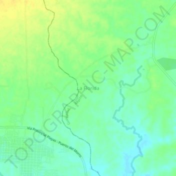 La Florida topographic map, elevation, terrain