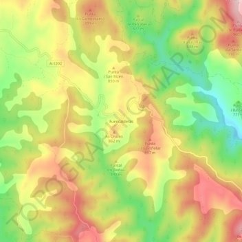 Fuencalderas topographic map, elevation, terrain