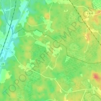 Blackatorp topographic map, elevation, terrain