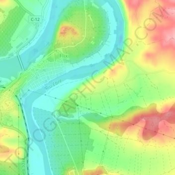 Castellons topographic map, elevation, terrain