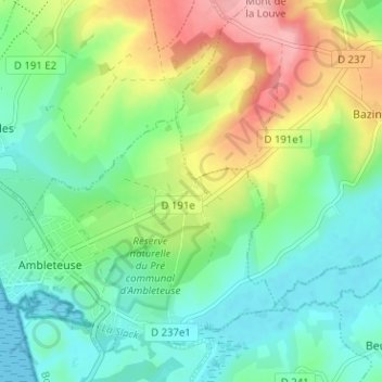Hameau de Raventhun topographic map, elevation, terrain