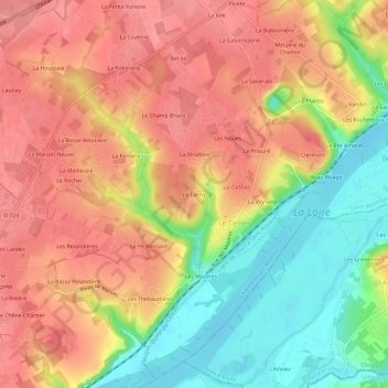 Le Cerny topographic map, elevation, terrain